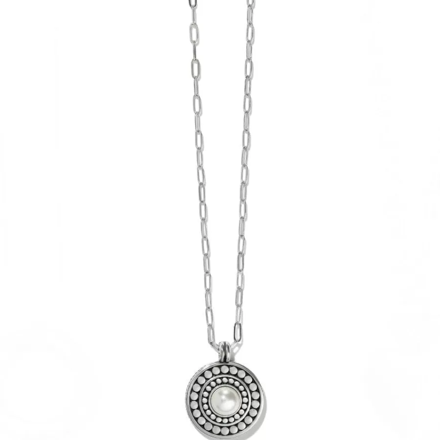 Necklaces>Brighton Pebble Dot Pearl Reversible Necklace Silver-Pearl