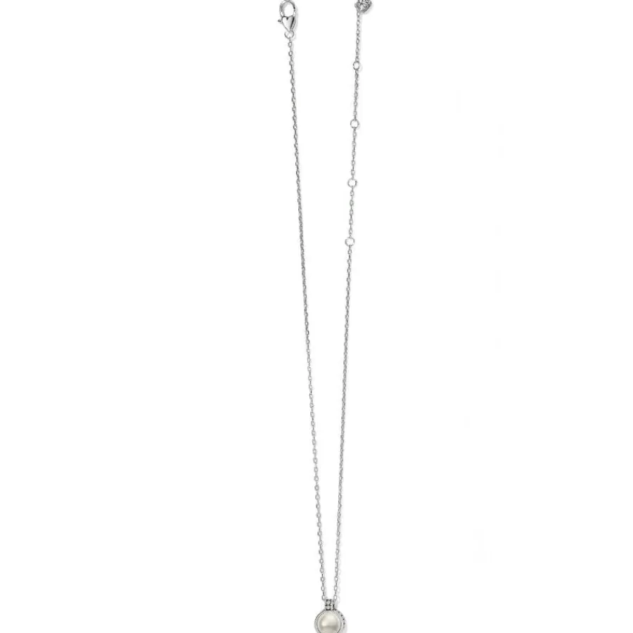 Necklaces>Brighton Pebble Dot Pearl Short Necklace Silver-Pearl