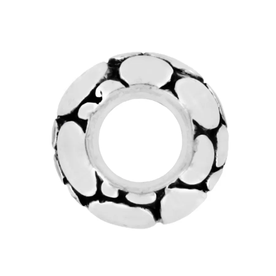 Beads & Spacers>Brighton Pebble Large Bead Silver