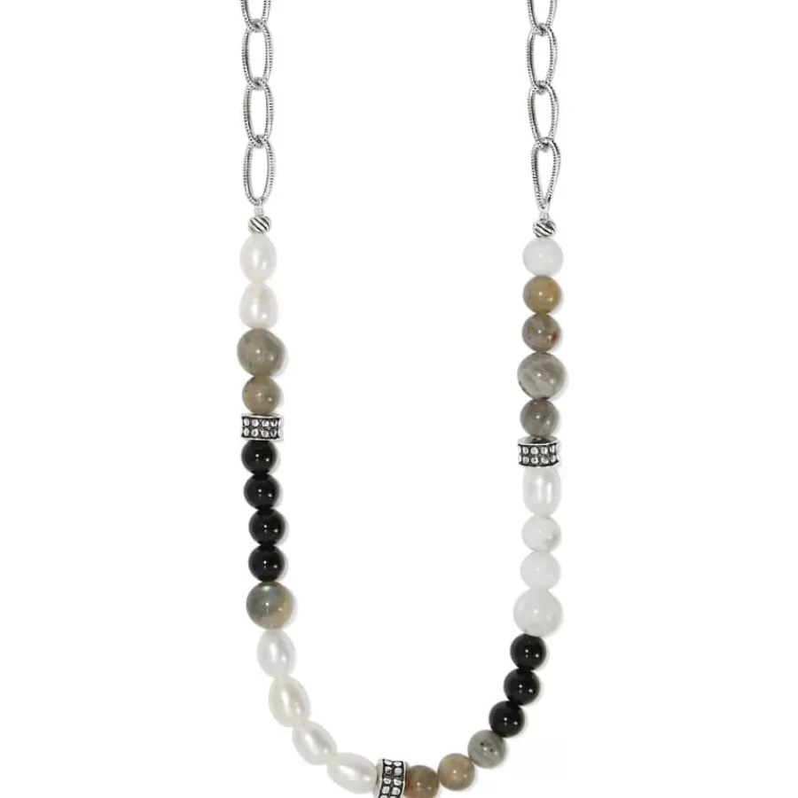 Necklaces>Brighton Pebble Luna Necklace Silver