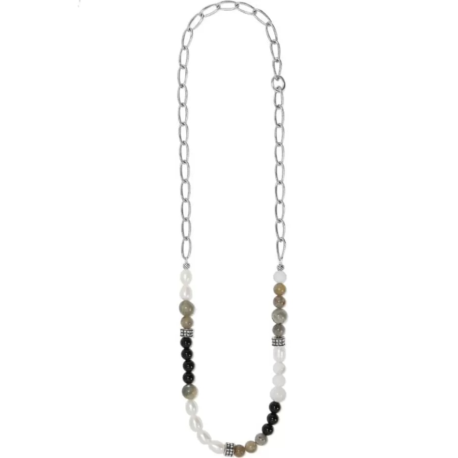 Necklaces>Brighton Pebble Luna Necklace Silver