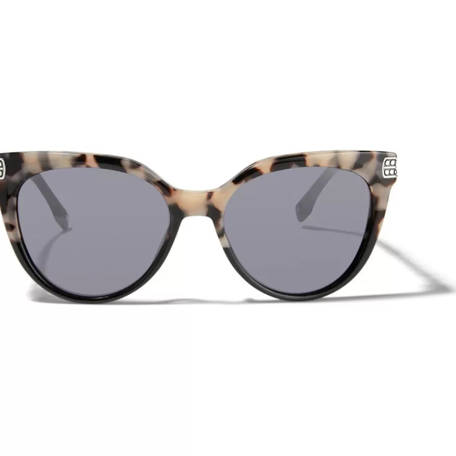 Sunglasses & More>Brighton Pebble Medali Dual Tone Sunglasses Black-Tortoise