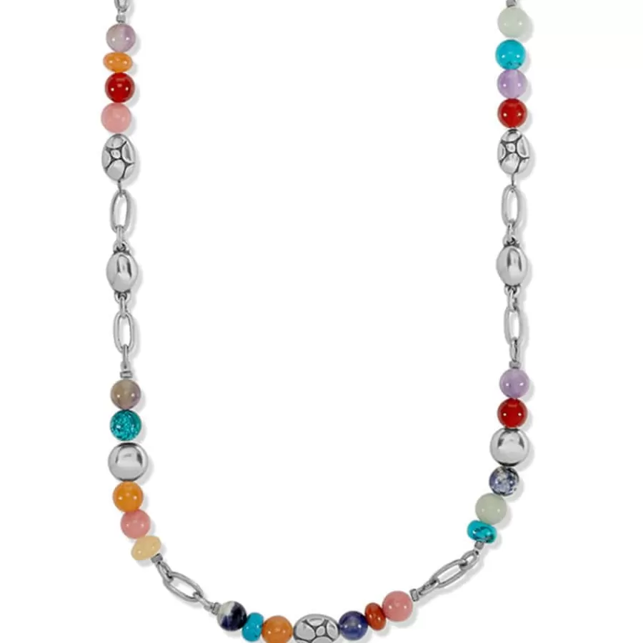 Necklaces>Brighton Pebble Paradise Adaptable Necklace Silver-Multi