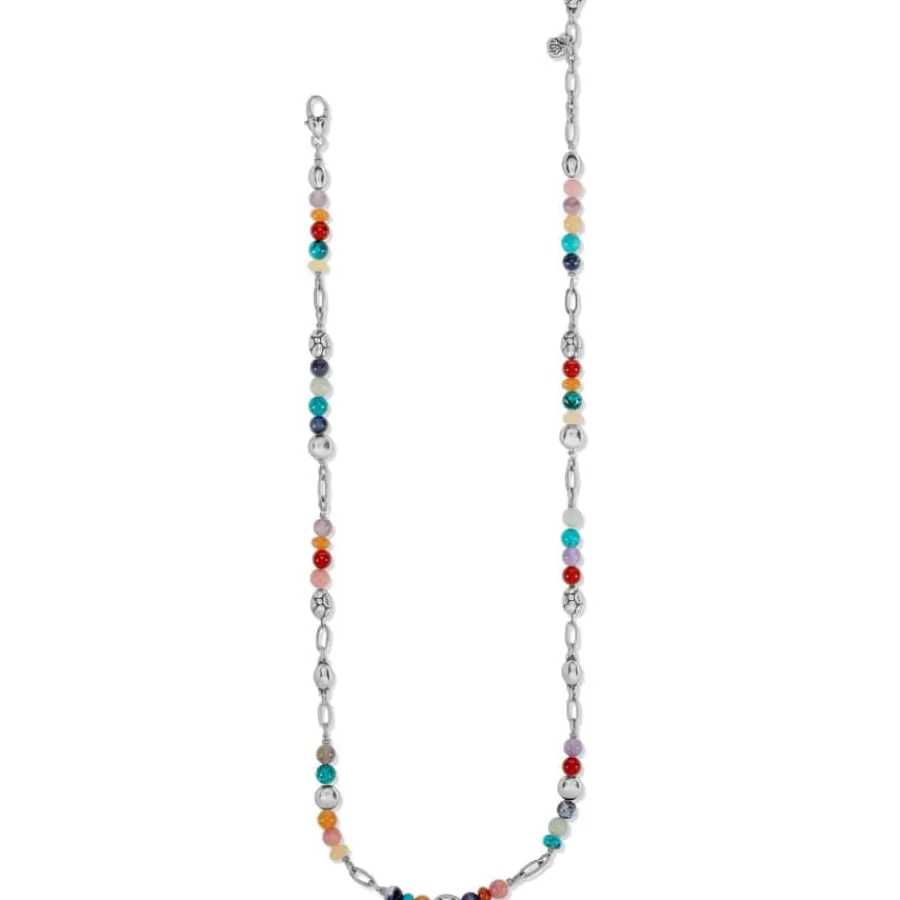 Necklaces>Brighton Pebble Paradise Adaptable Necklace Silver-Multi