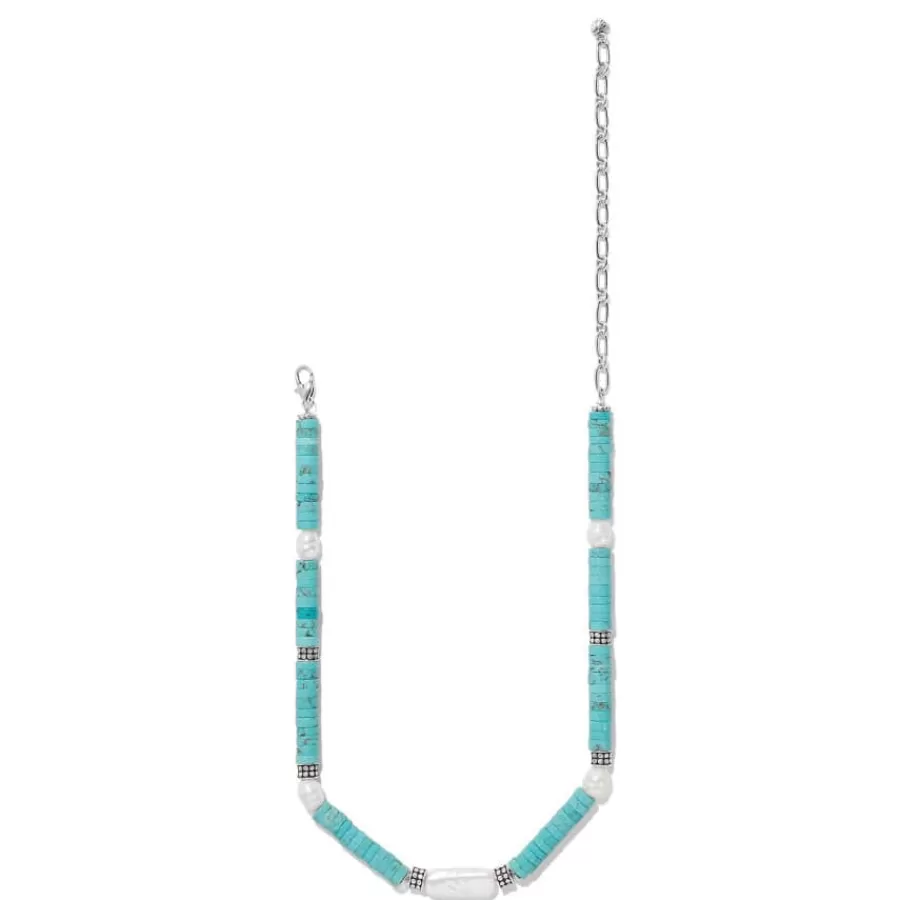 Necklaces>Brighton Pebble Pearl Coast Necklace Silver