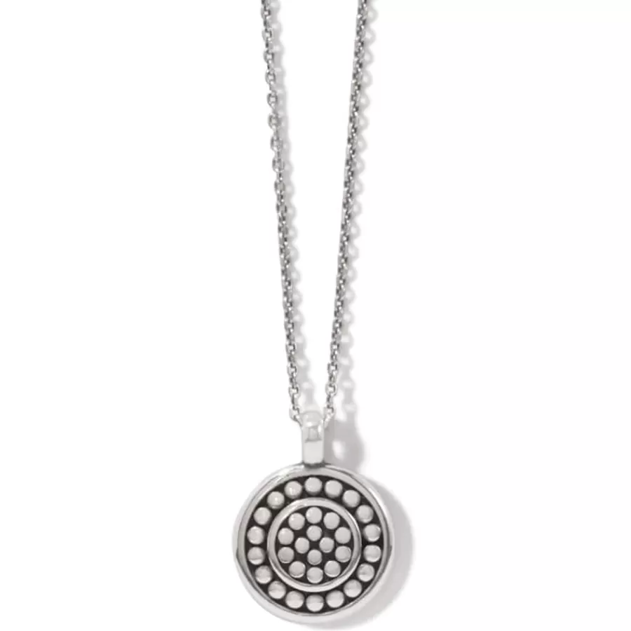 Necklaces>Brighton Pebble Round Reversible Petite Necklace Silver