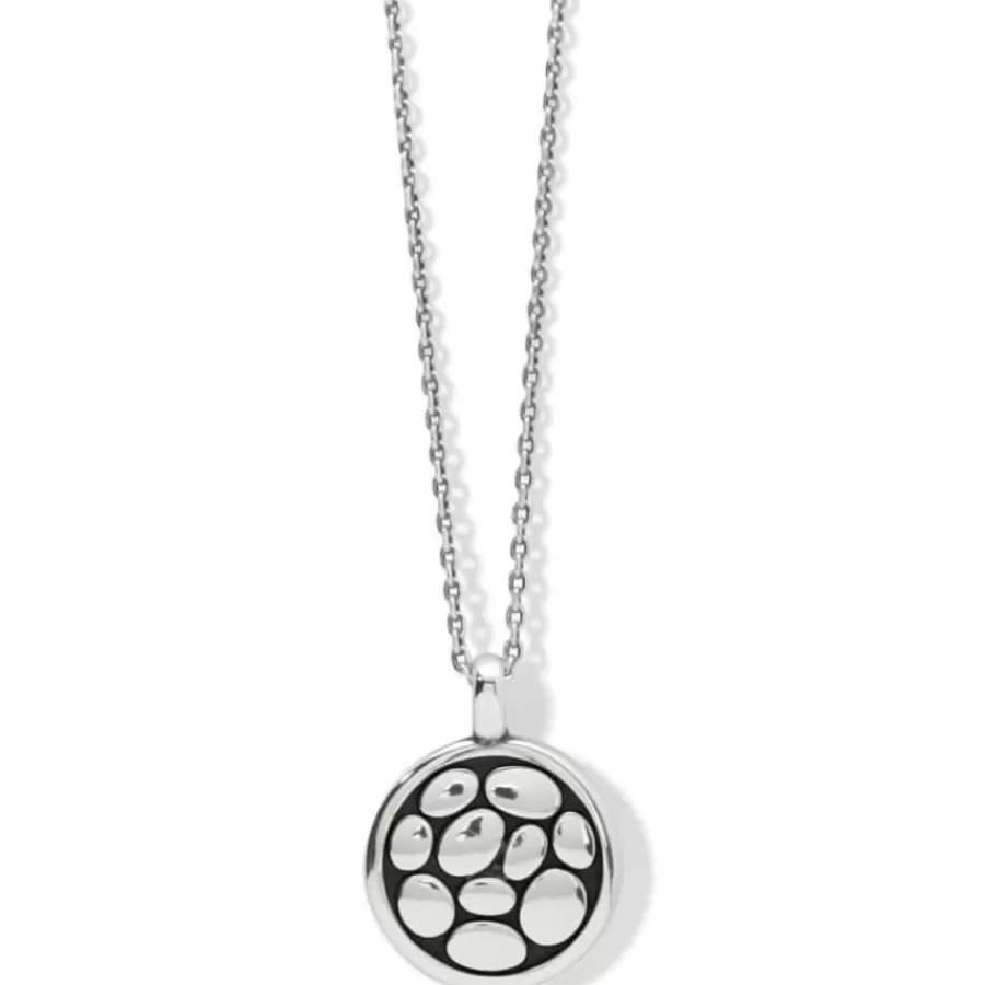 Necklaces>Brighton Pebble Round Reversible Petite Necklace Silver