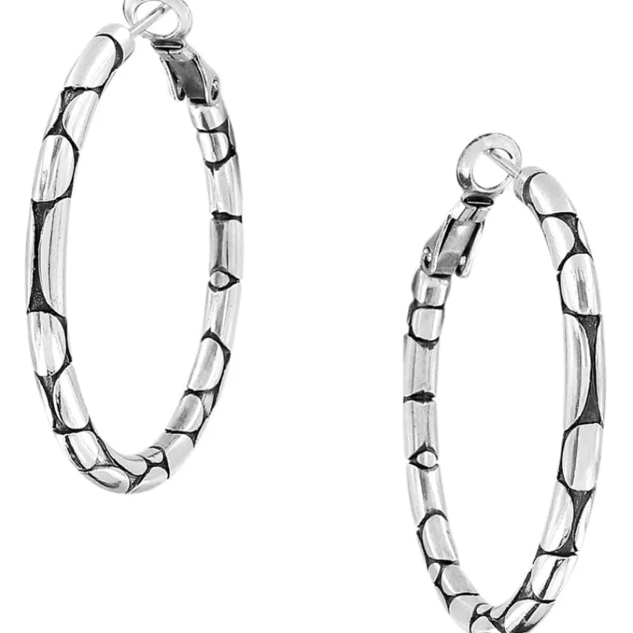 Earrings>Brighton Pebble Small Hoop Earrings Silver