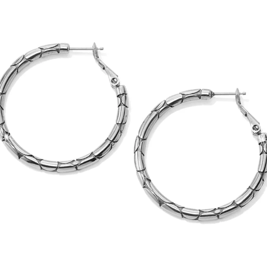 Earrings>Brighton Pebble Small Hoop Earrings Silver