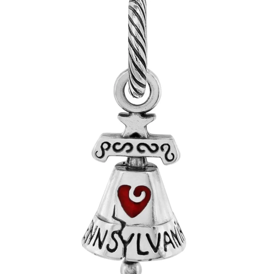 Charms>Brighton Pennsylvania Charm Silver-Red