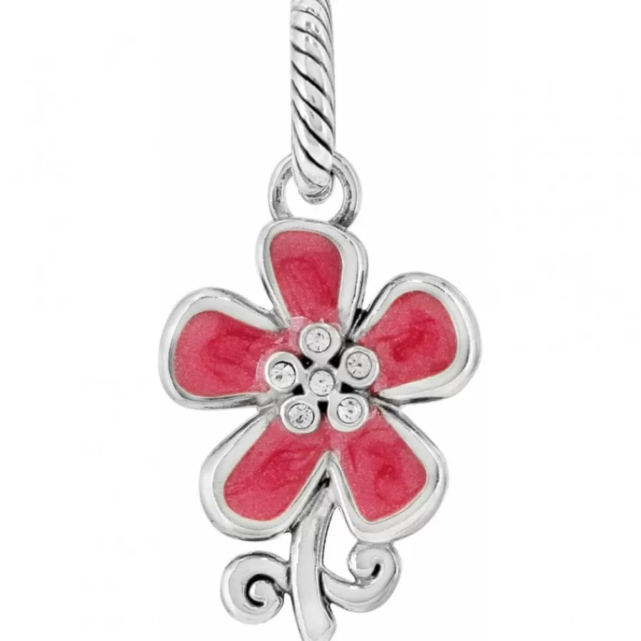 Charms>Brighton Petal Wishes Charm Silver-Pink