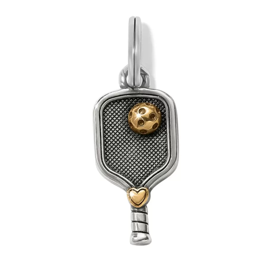 Charms>Brighton Pickle Ball Charm Silver-Gold