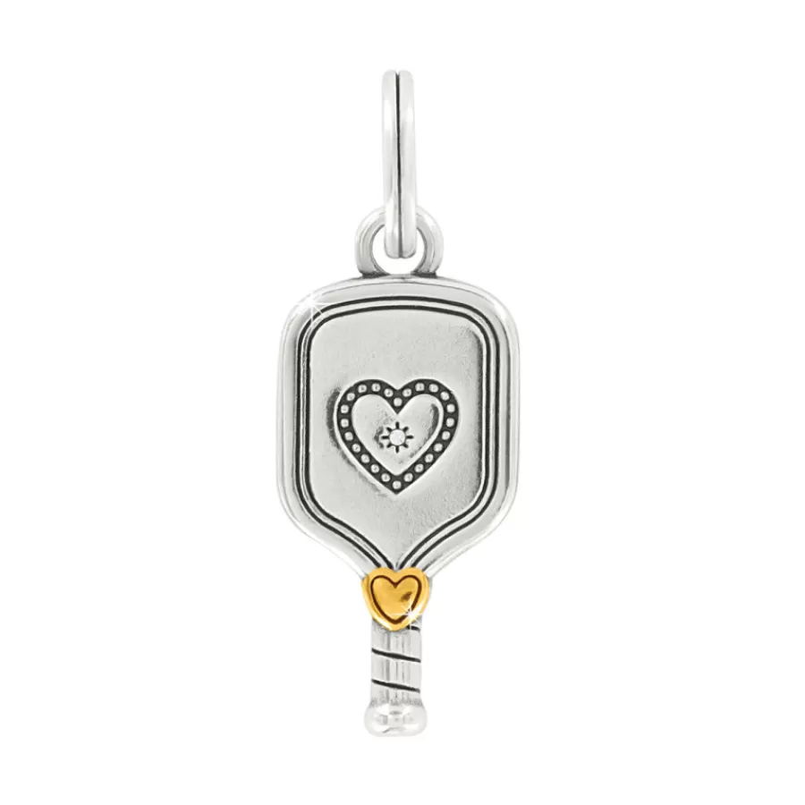 Charms>Brighton Pickle Ball Charm Silver-Gold