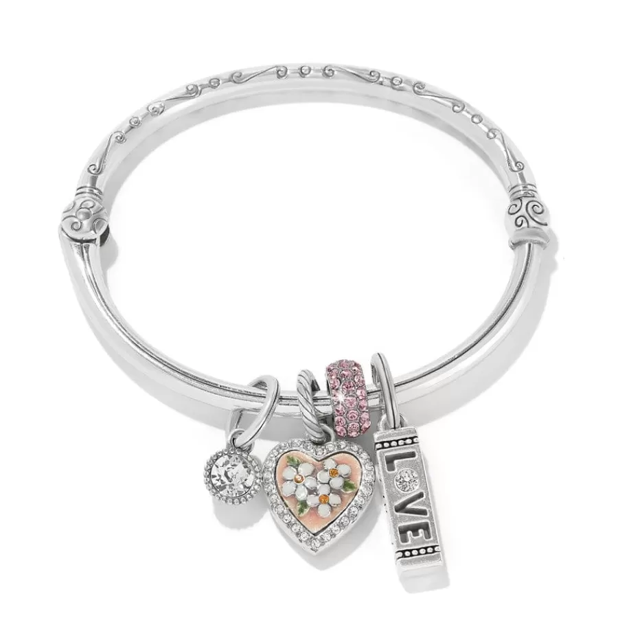 Ready-To-Wear Charm Sets>Brighton Pink Heart Charm Bangle Silver-Pink