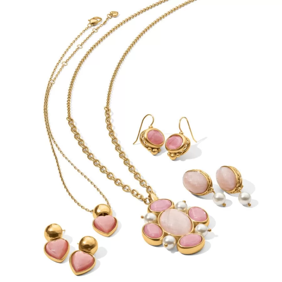 Earrings>Brighton Pink Moon Leverback Earrings Gold-Pink