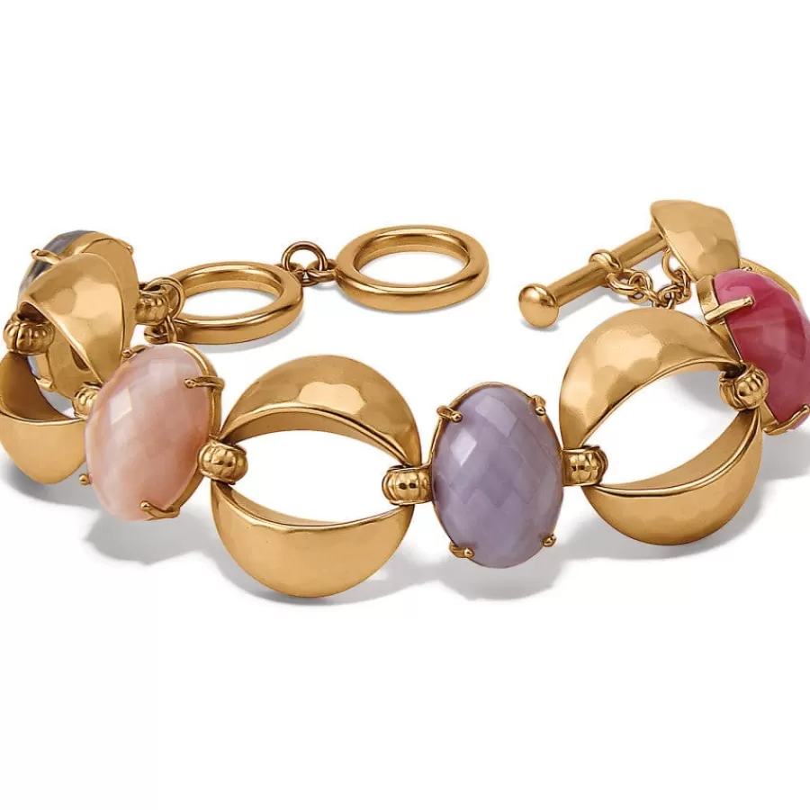 Bracelets>Brighton Pink Moon Link Bracelet Gold-Pink