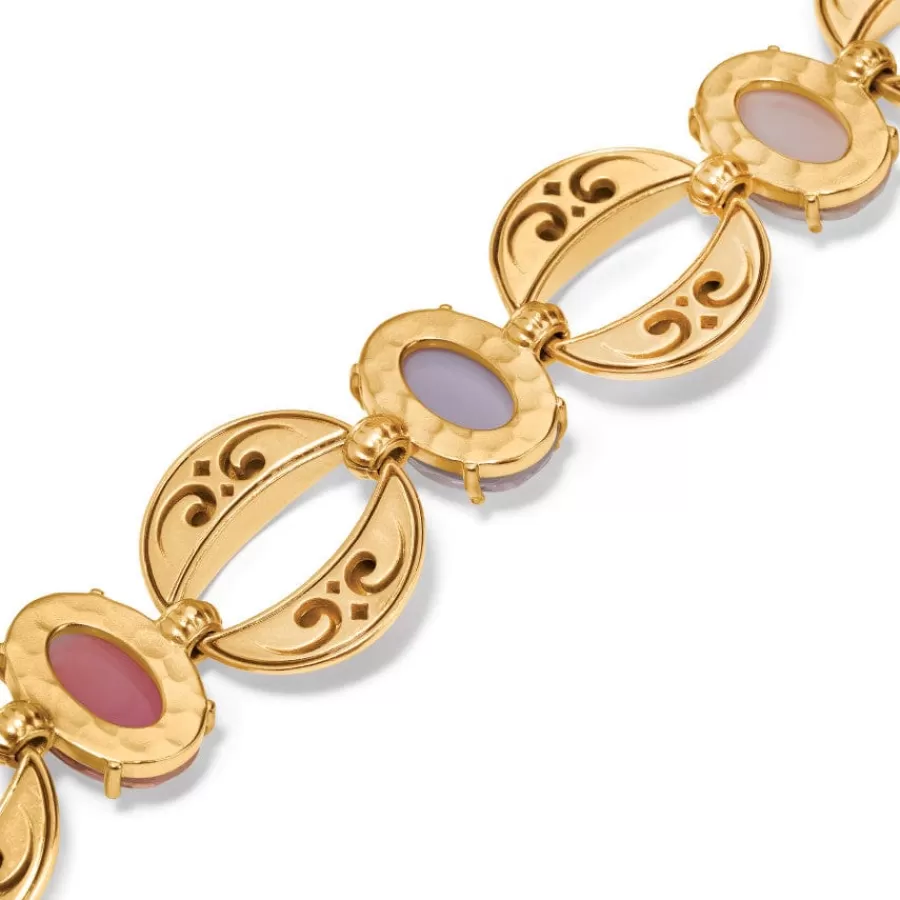 Bracelets>Brighton Pink Moon Link Bracelet Gold-Pink