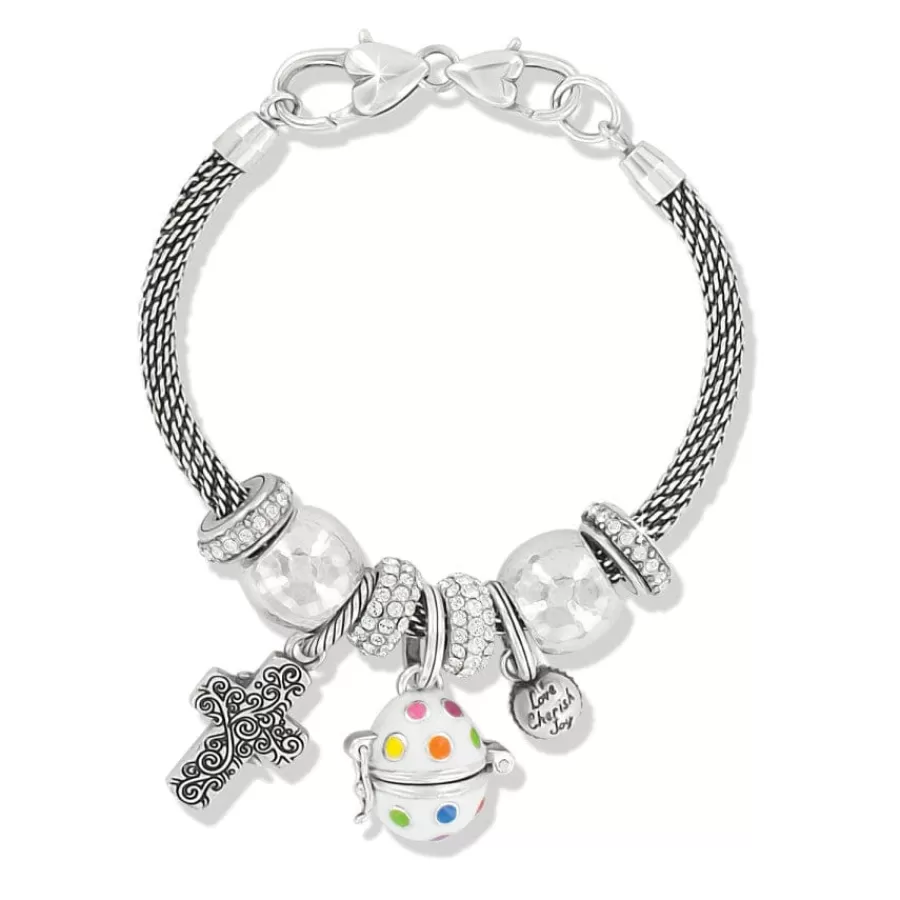 Ready-To-Wear Charm Sets>Brighton Polka Dot Easter Egg Charm Bracelet Silver-Multi