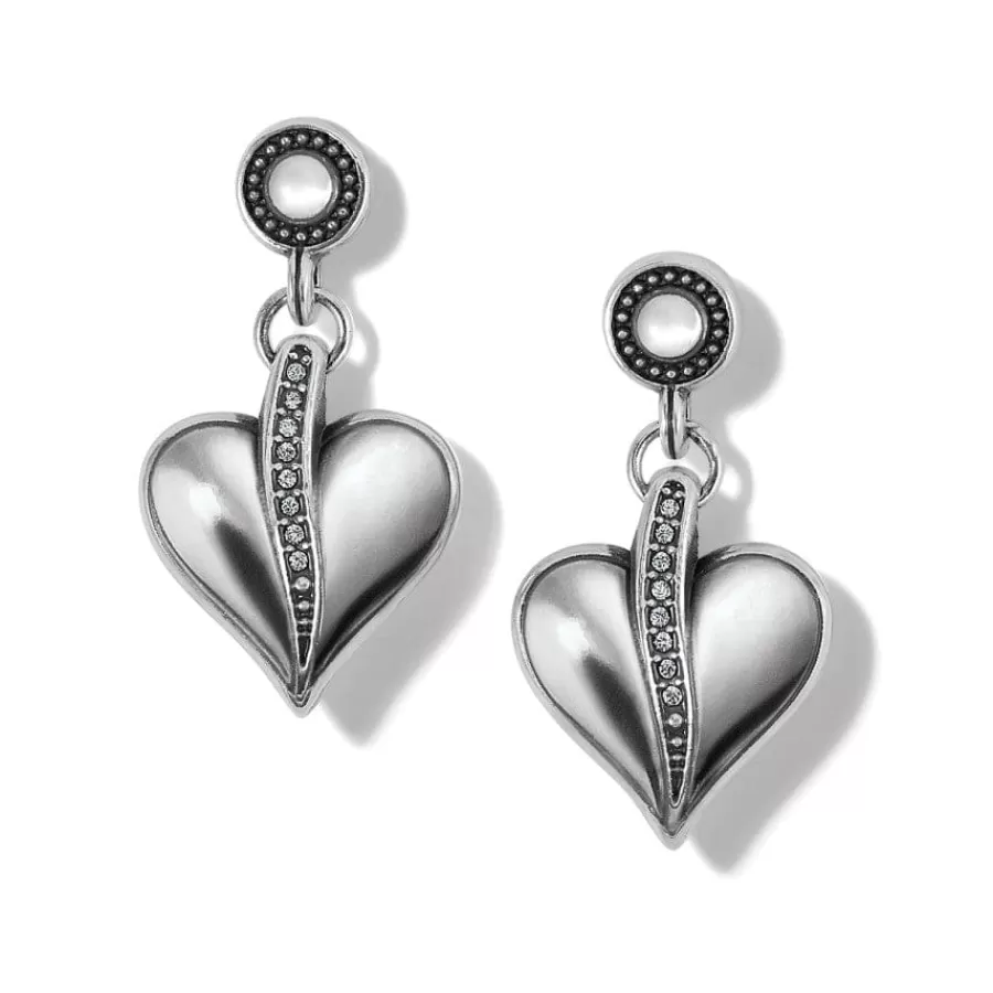 Earrings>Brighton Precious Heart Post Drop Earrings Silver