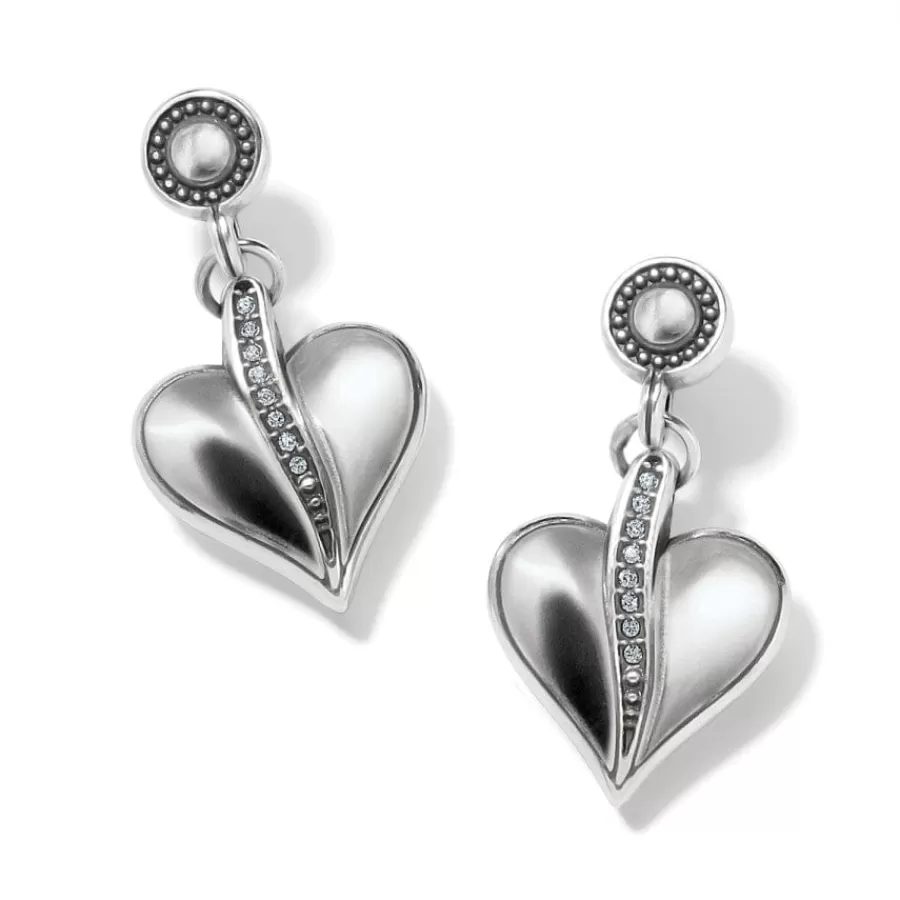 Earrings>Brighton Precious Heart Post Drop Earrings Silver