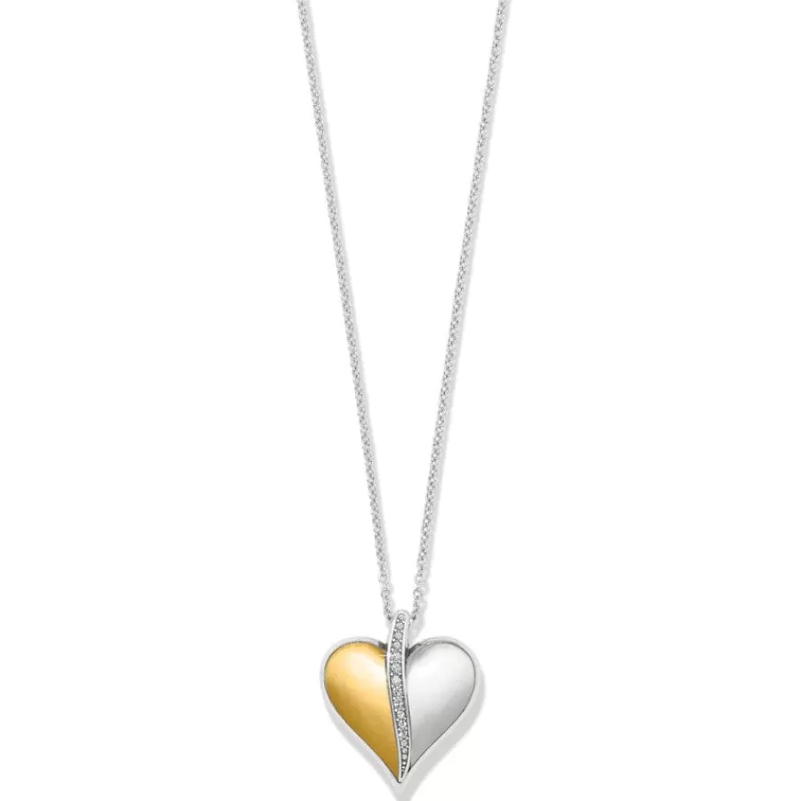 Necklaces>Brighton Precious Heart Two Tone Necklace Silver-Gold