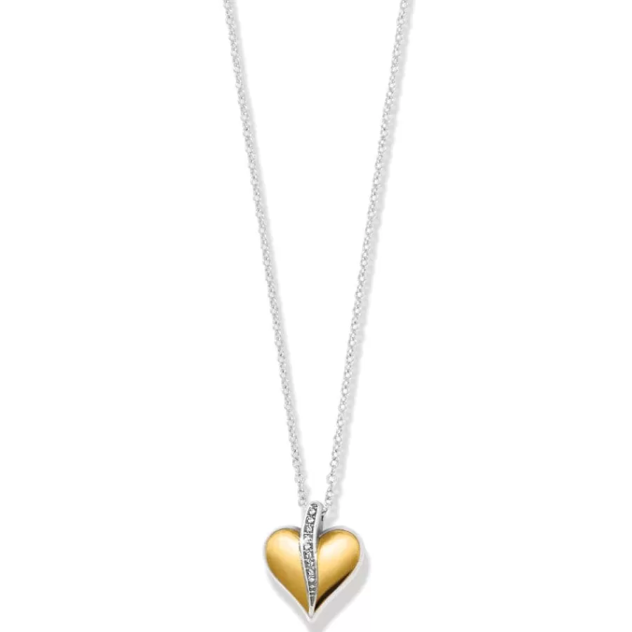 Necklaces>Brighton Precious Heart Two Tone Petite Necklace Silver-Gold