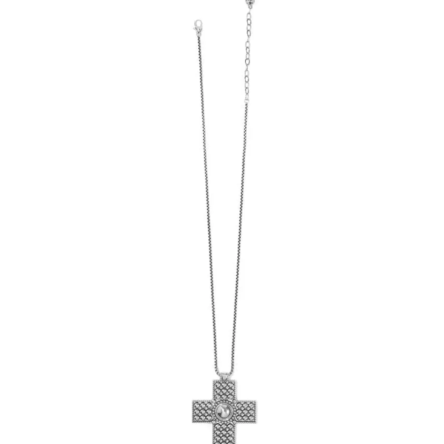 Necklaces>Brighton Pretty Tough Bold Cross Necklace Silver