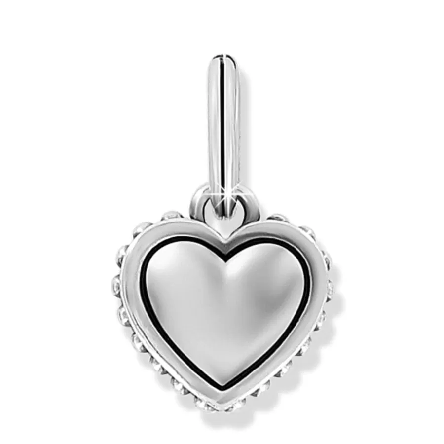 Charms>Brighton Pretty Tough Bold Heart Charm Silver