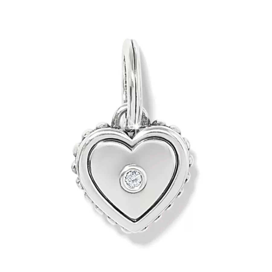 Charms>Brighton Pretty Tough Bold Heart Charm Silver