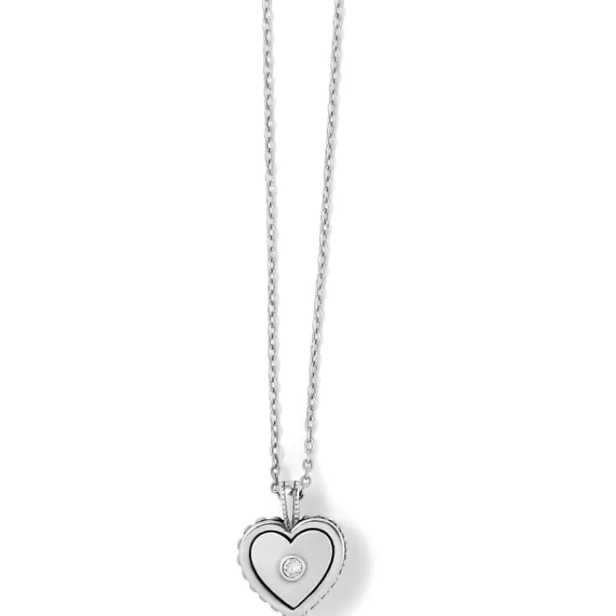 Necklaces>Brighton Pretty Tough Bold Heart Petite Necklace Silver