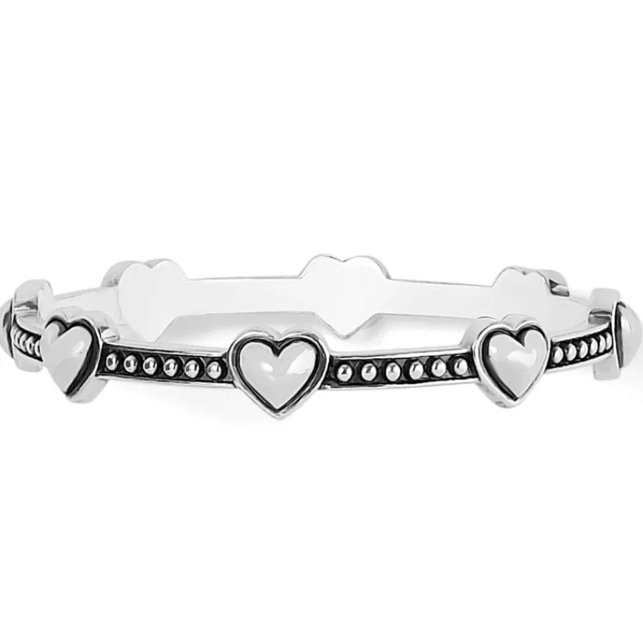 Bracelets | Smart Bands>Brighton Pretty Tough Bold Petite Heart Bangle Silver