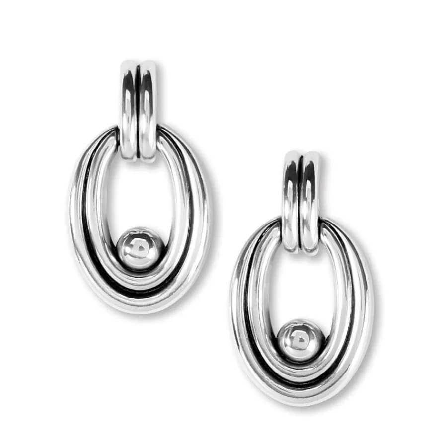 Earrings>Brighton Pretty Tough Groove Post Drop Earrings Silver