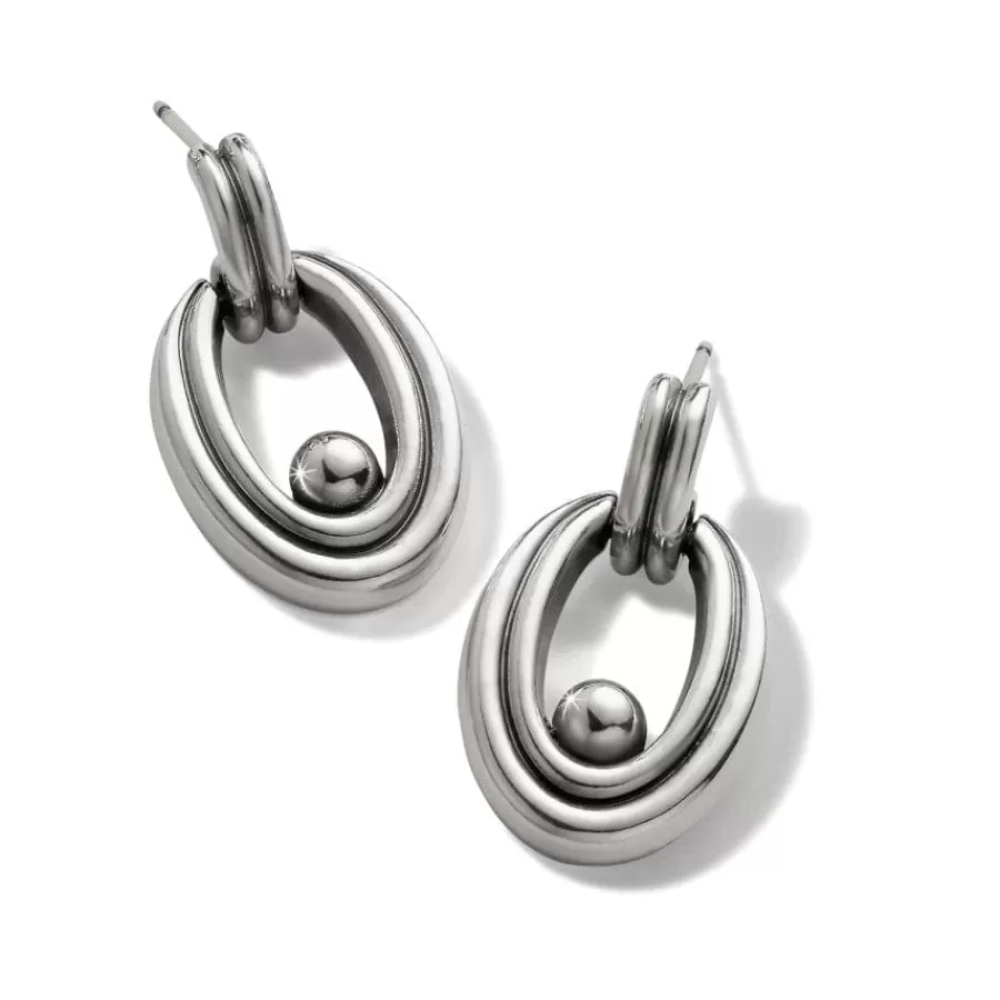 Earrings>Brighton Pretty Tough Groove Post Drop Earrings Silver