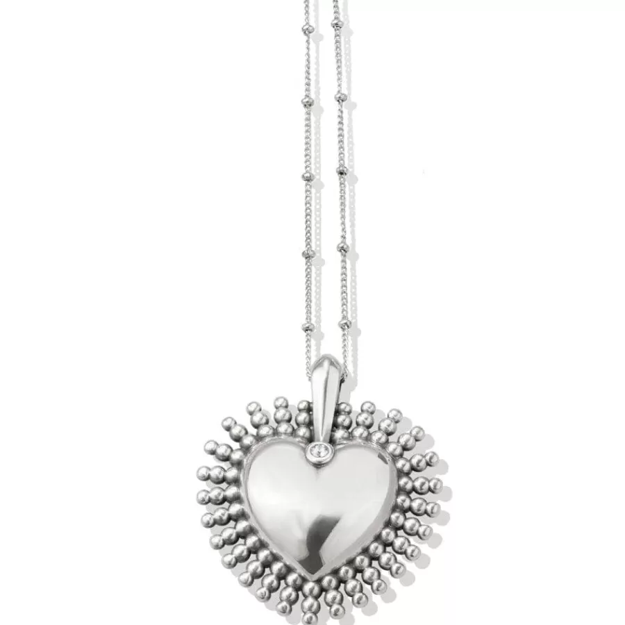 Necklaces>Brighton Pretty Tough Heart Necklace Silver