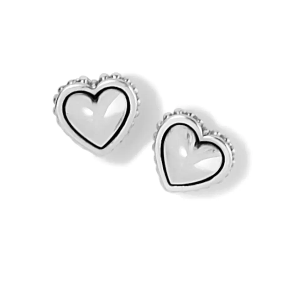 Earrings>Brighton Pretty Tough Petite Heart Post Earrings Silver