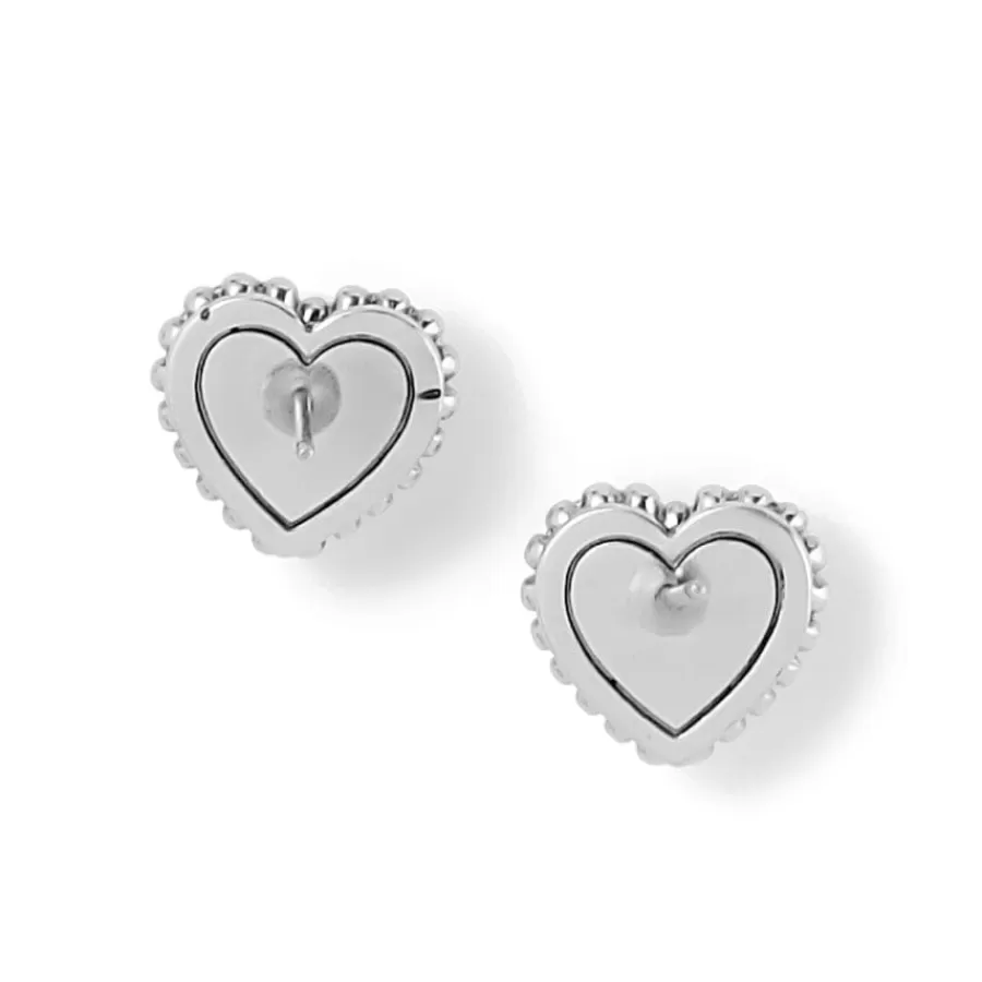 Earrings>Brighton Pretty Tough Petite Heart Post Earrings Silver