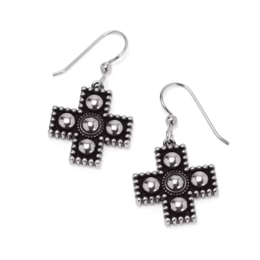 Earrings>Brighton Pretty Tough Small Cross Earrings Silver