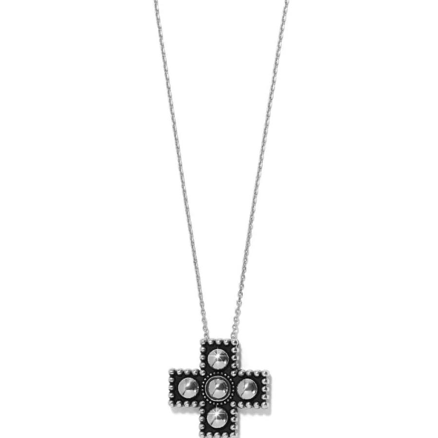 Necklaces>Brighton Pretty Tough Small Cross Necklace Silver