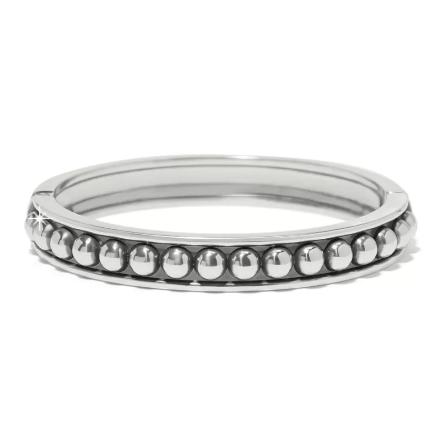 Bracelets | Smart Bands>Brighton Pretty Tough Stud Hinged Bangle Silver