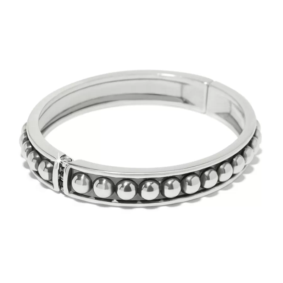 Bracelets | Smart Bands>Brighton Pretty Tough Stud Hinged Bangle Silver