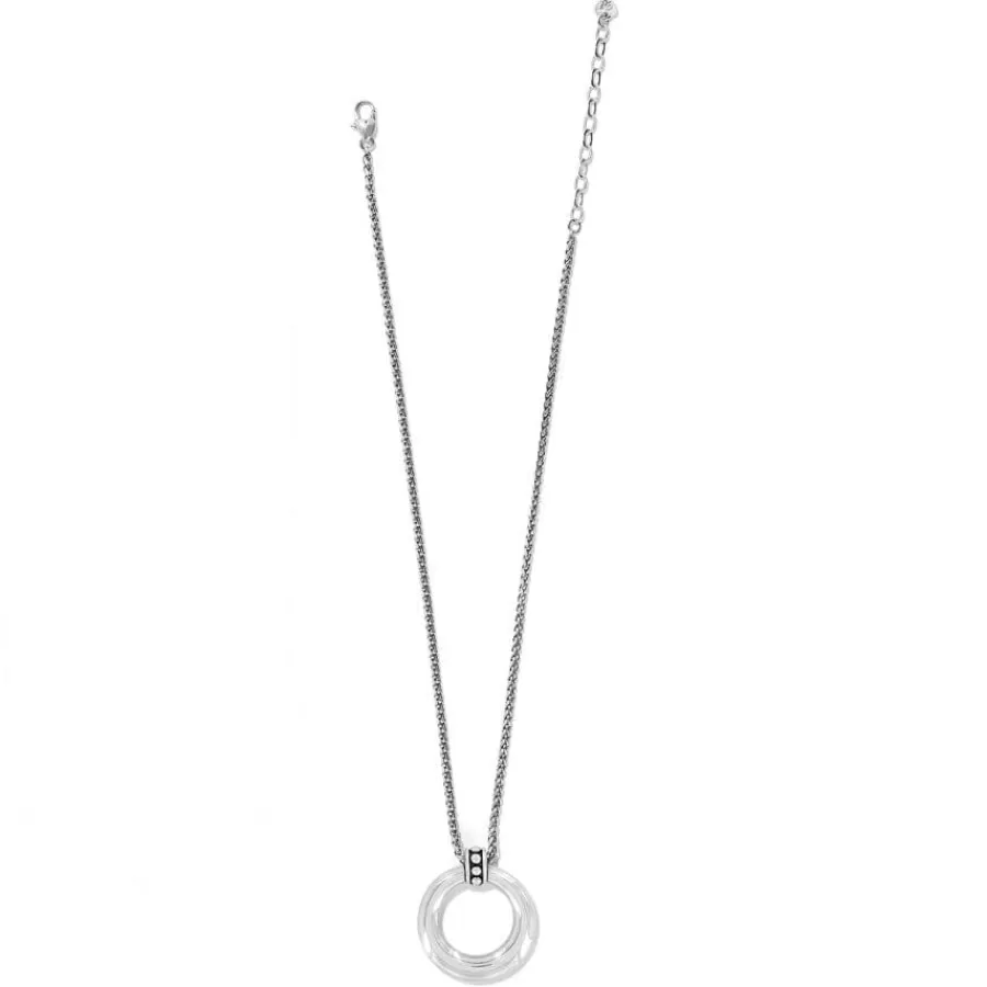 Necklaces>Brighton Pretty Tough Stud Large Circle Necklace Silver