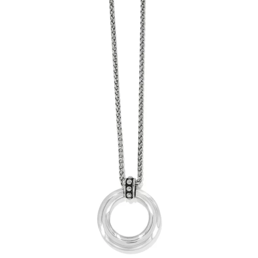 Necklaces>Brighton Pretty Tough Stud Large Circle Necklace Silver