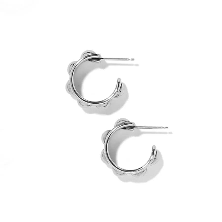 Earrings>Brighton Pretty Tough Stud Post Hoop Earrings Silver