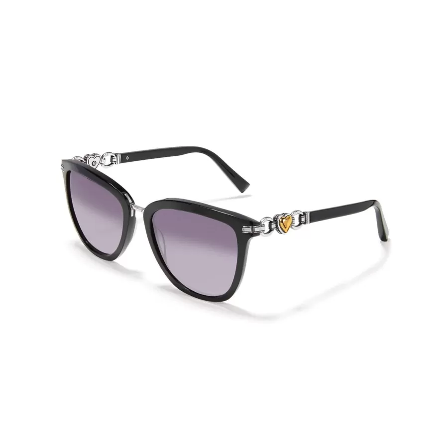 Sunglasses & More>Brighton Pretty Tough Two Tone Heart Sunglasses Black