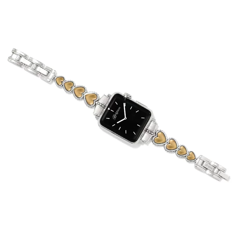 Smart Bands | Watches>Brighton Pretty Tough Two Tone Heart Watch Band Silver-Gold