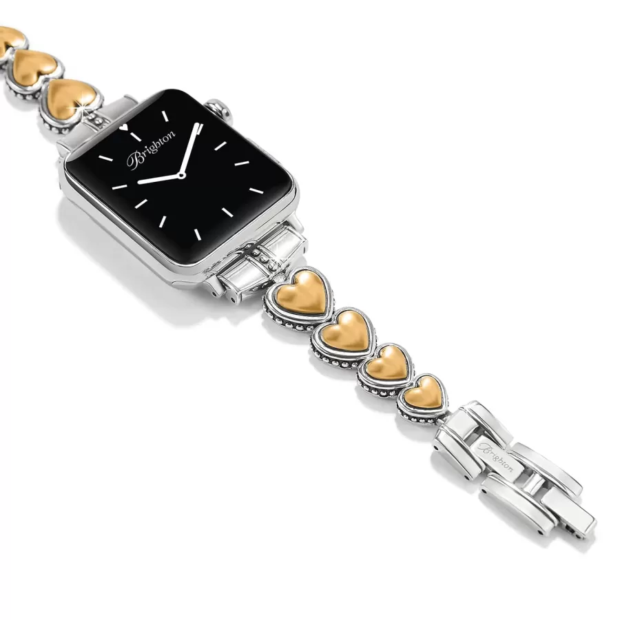 Smart Bands | Watches>Brighton Pretty Tough Two Tone Heart Watch Band Silver-Gold