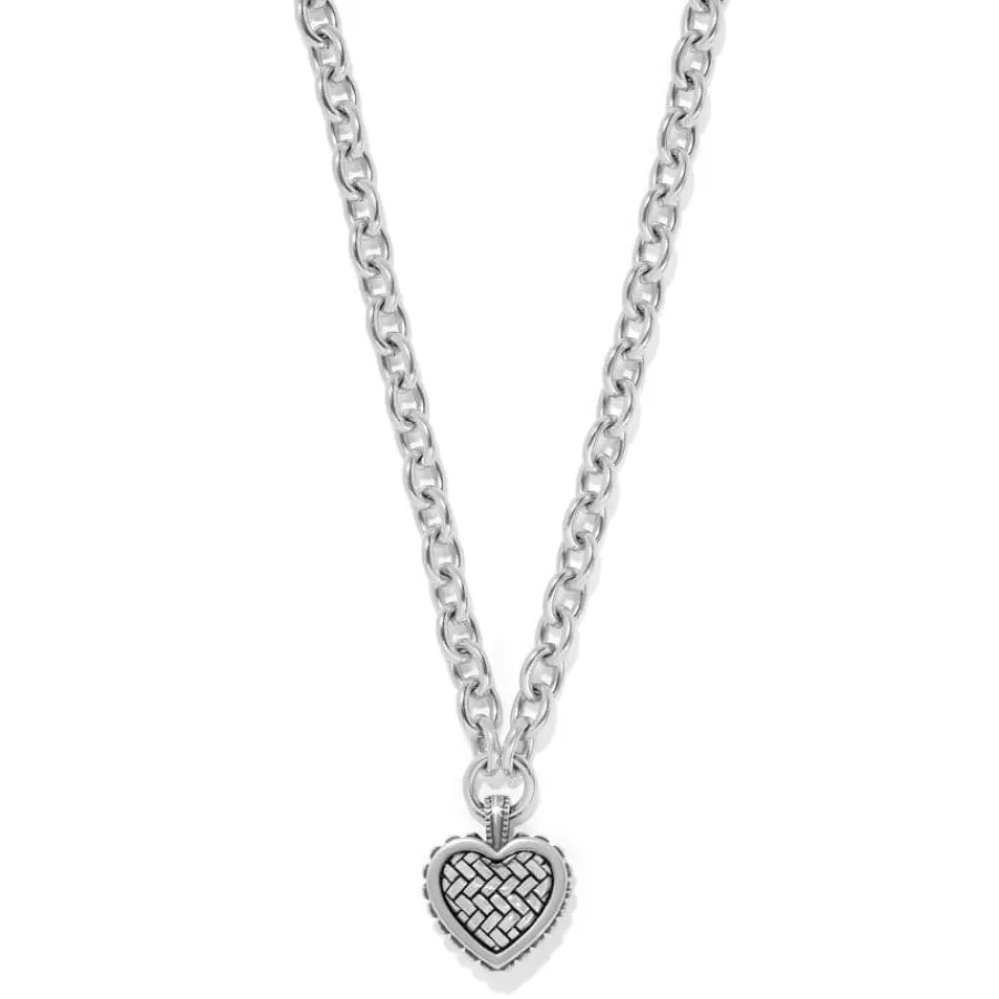 Necklaces>Brighton Pretty Tough Weave Heart Necklace Silver