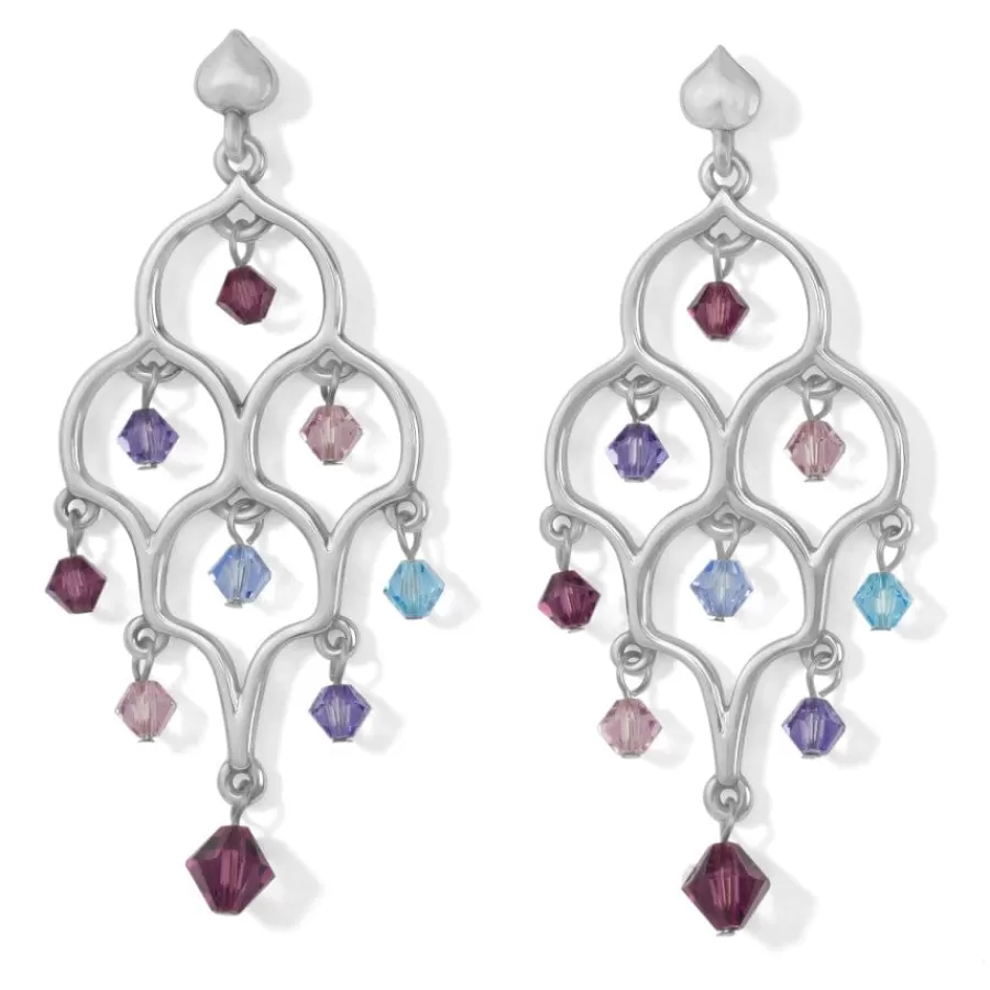 Earrings>Brighton Prism Lights Amethyst Post Drop Earrings Silver-Purple