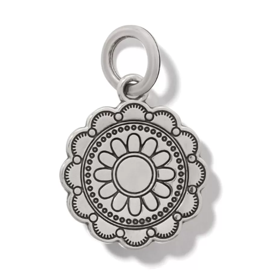 Charms>Brighton Pueblo Medallion Charm Silver-Blue