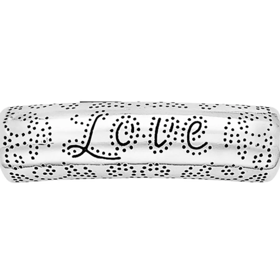 Beads & Spacers>Brighton Punch Love Long Bead Silver